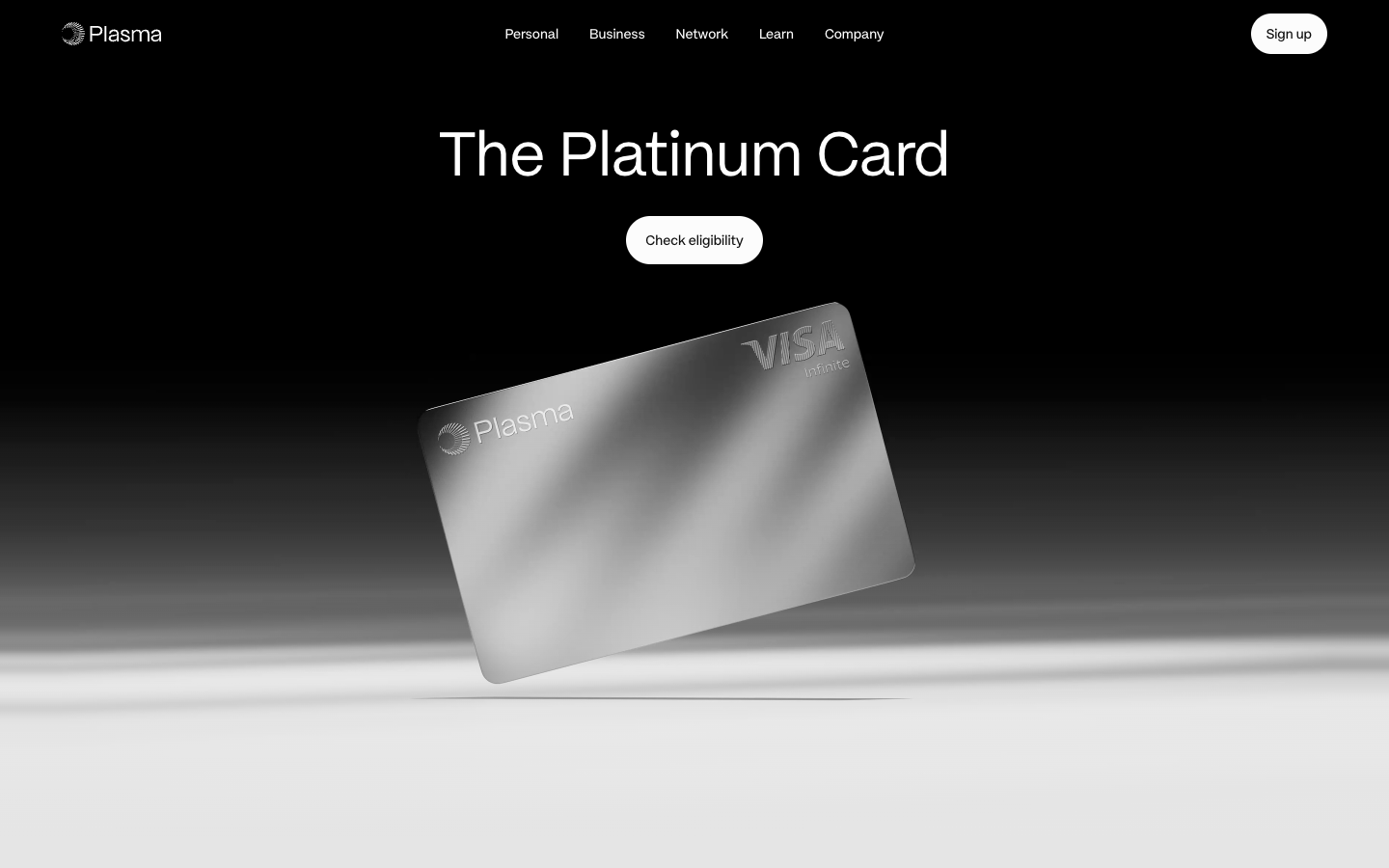Plasma One Platinum page listing 4% base, 10% AI and 10% flight cashback
